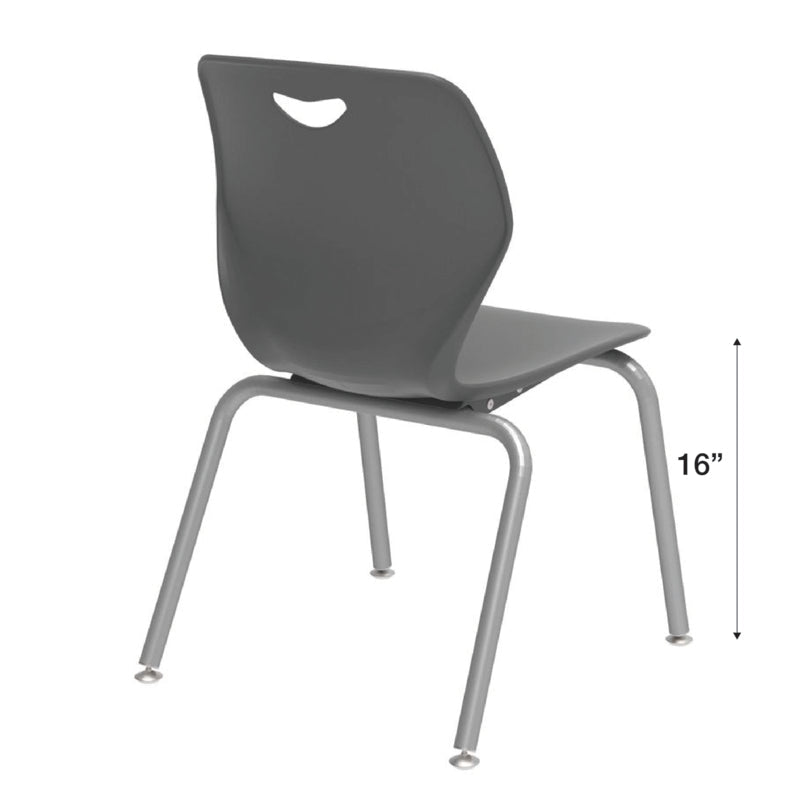 WB Manufacturing 16"H Sconnie School Stackable Chair, 4 - legged Classroom Seat with Glides (WBM - CHR16 - 4) - SchoolOutlet