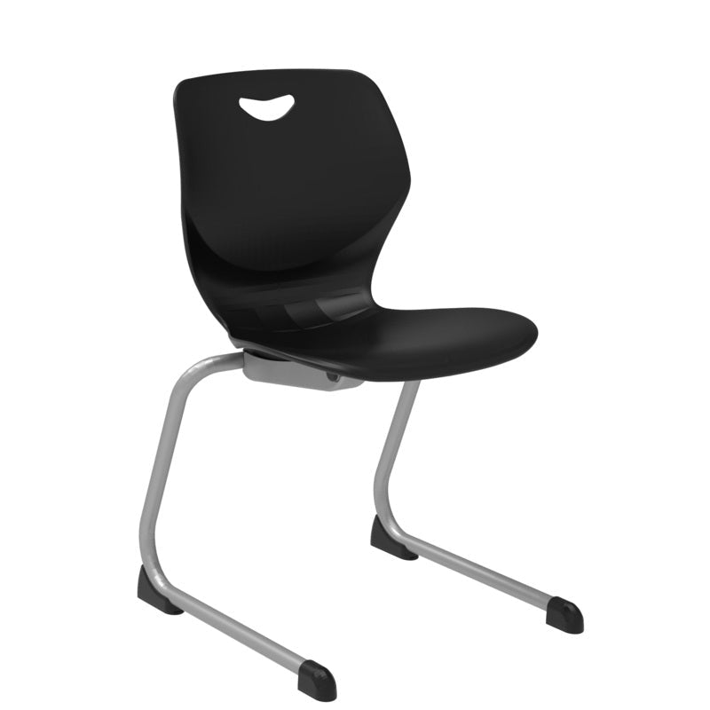 WB Manufacturing 18"H Sconnie School Stack Chair, Silver Cantilever Legs (WBM - CHR18 - C) - SchoolOutlet