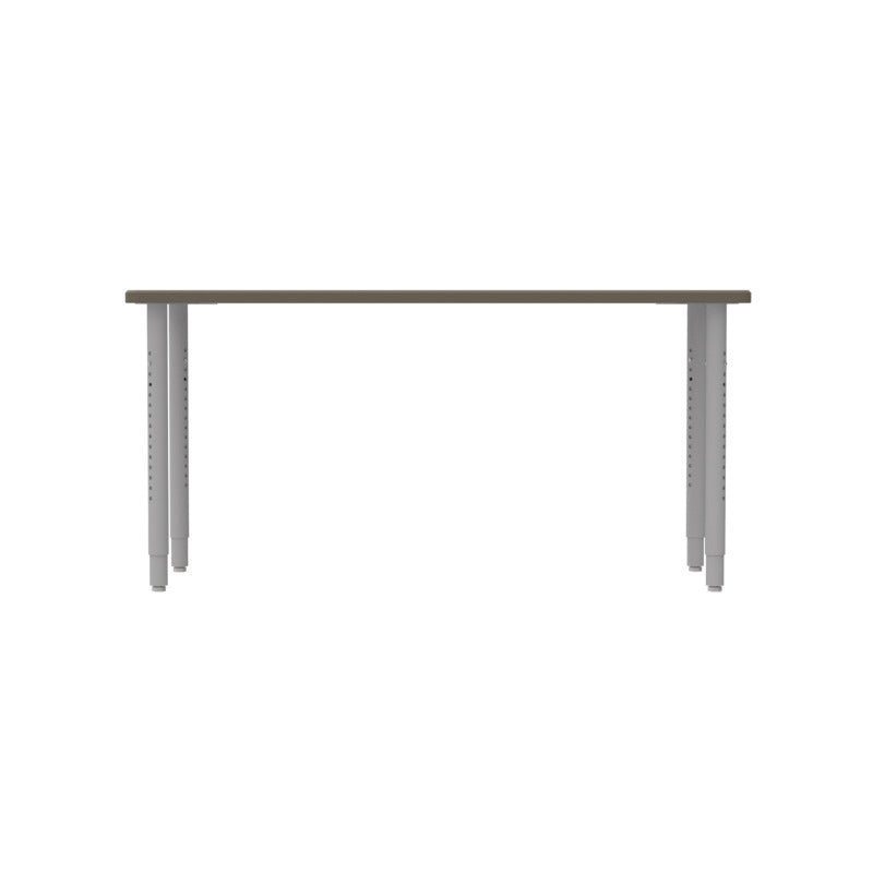 WB Manufacturing ELO Rectangular School Classroom Table, 24" x 60", Adjustable Height 26.25" - 40.25" Silver 2" Legs with Nylon Glides (WBM - ELP7071 - ADJG4 - D17 - S05) - SchoolOutlet