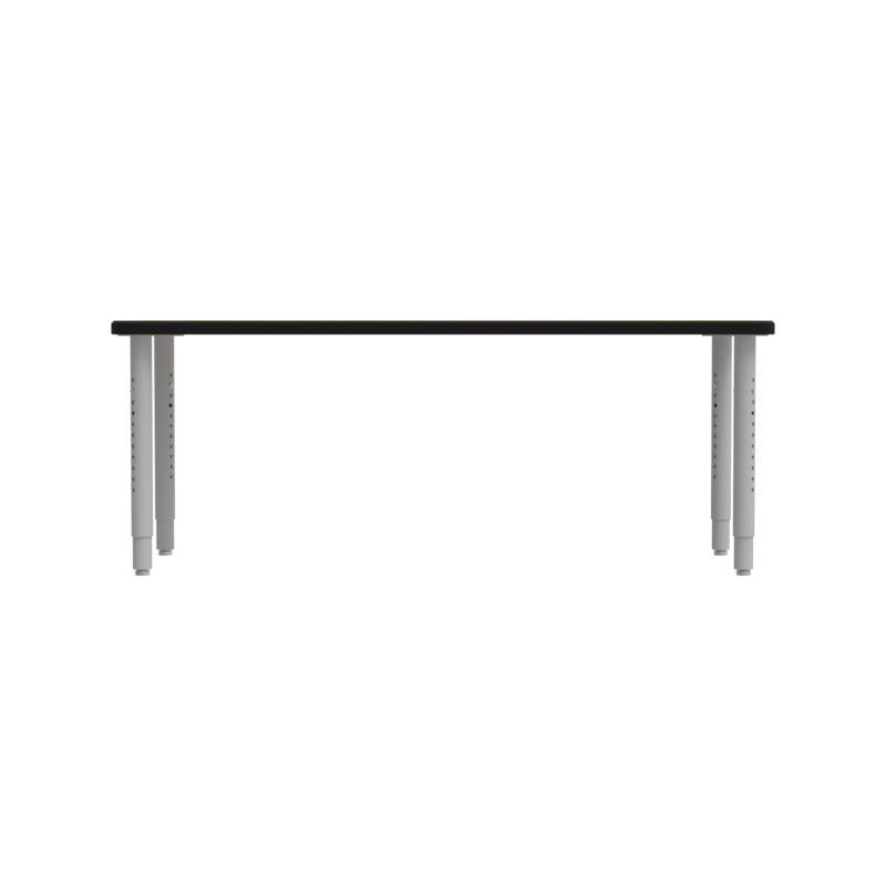 WB Manufacturing ELO Rectangular School Classroom Table, 24" x 60", Adjustable Height 20.25" - 30.25" Silver 2" Legs with Nylon Glides (WBM - ELP7071 - EJAG4 - C88) - SchoolOutlet