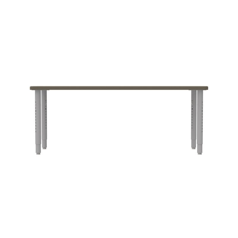 WB Manufacturing ELO Rectangular School Classroom Table, 24" x 60", Adjustable Height 20.25" - 30.25" Silver 2" Legs with Nylon Glides (WBM - ELP7071 - EJAG4 - D17 - S05) - SchoolOutlet