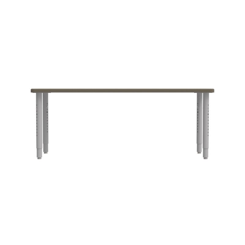 WB Manufacturing ELO Rectangular School Classroom Table, 24" x 60", Adjustable Height 20.25" - 30.25" Silver 2" Legs with Nylon Glides (WBM - ELP7071 - EJAG4 - D17 - S05) - SchoolOutlet