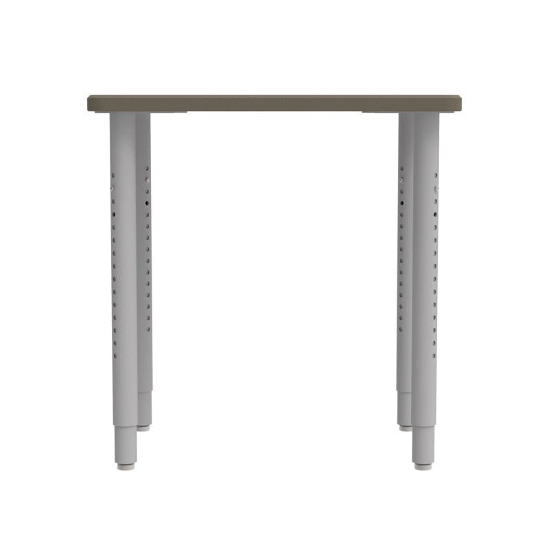 WB Manufacturing ELO Plymouth II Classroom Desk, 20" x 28.5" HPL Top, Adjustable Height 26.25" - 40.25" Silver 2" Legs with Nylon Glides (WBM - ELP7366 - ADJG4) - SchoolOutlet