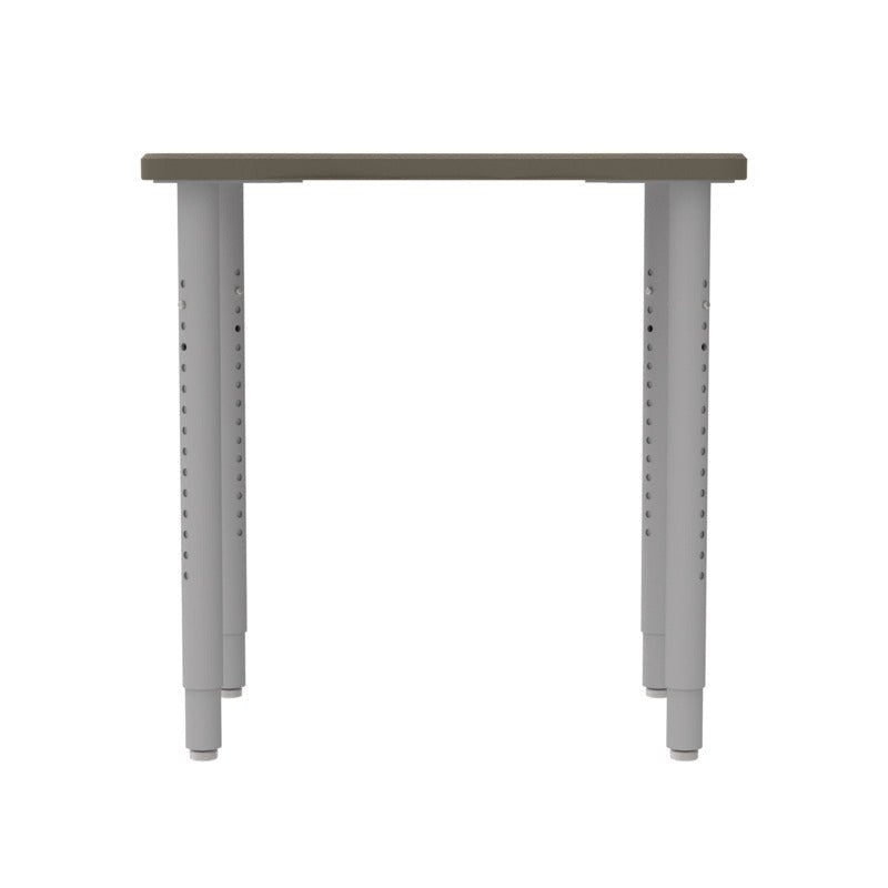 WB Manufacturing ELO Plymouth II Classroom Desk, 20" x 28.5" HPL Top, Adjustable Height 26.25" - 40.25" Silver 2" Legs with Nylon Glides (WBM - ELP7366 - ADJG4) - SchoolOutlet
