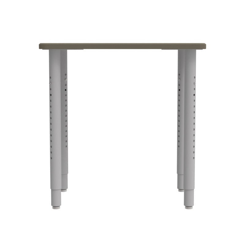 WB Manufacturing ELO Plymouth II Classroom Desk, 20" x 28.5", Adjustable Height 26.25" - 40.25" Silver 2" Legs with Nylon Glides (WBM - ELP7366 - ADJG4 - D17/T - S05) - SchoolOutlet