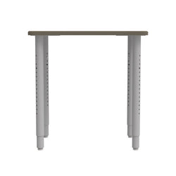 WB Manufacturing ELO Plymouth II Classroom Desk, 20" x 28.5", Adjustable Height 26.25"-40.25" Silver 2" Legs with Nylon Glides (WBM-ELP7366-ADJG4-D17/T-S05)