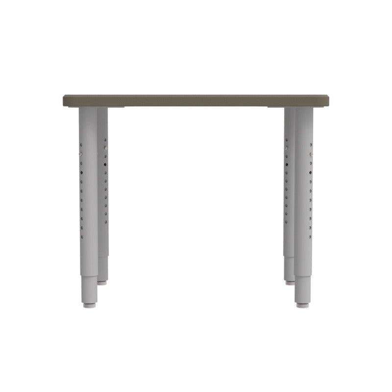 WB Manufacturing ELO Plymouth II Classroom Desk, 20" x 28.5" HPL Top, Adjustable Height 20.25" - 30.25" Silver 2" Legs with Nylon Glides (WBM - ELP7366 - EJAG4) - SchoolOutlet