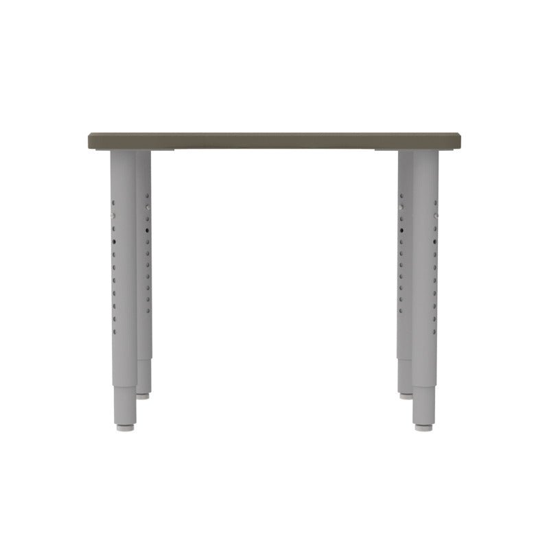 WB Manufacturing ELO Plymouth II Classroom Desk, 20" x 28.5" HPL Top, Adjustable Height 20.25" - 30.25" Silver 2" Legs with Nylon Glides (WBM - ELP7366 - EJAG4) - SchoolOutlet