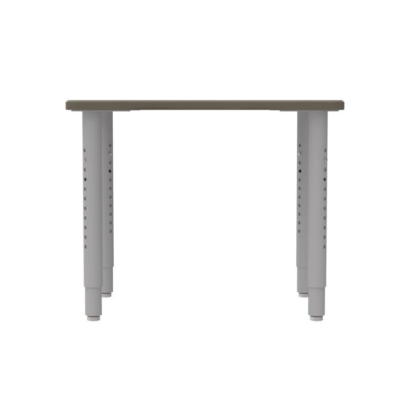 WB Manufacturing ELO Plymouth II Classroom Desk, 20" x 28.5", Adjustable Height 20.25" - 30.25" Silver 2" Legs with Nylon Glides (WBM - ELP7366 - EJAG4 - D17/T - S05) - SchoolOutlet