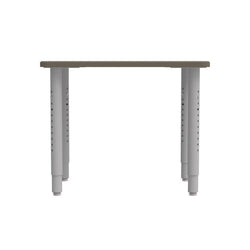 WB Manufacturing ELO Plymouth II Classroom Desk, 20" x 28.5", Adjustable Height 20.25"-30.25" Silver 2" Legs with Nylon Glides (WBM-ELP7366-EJAG4-D17/T-S05)