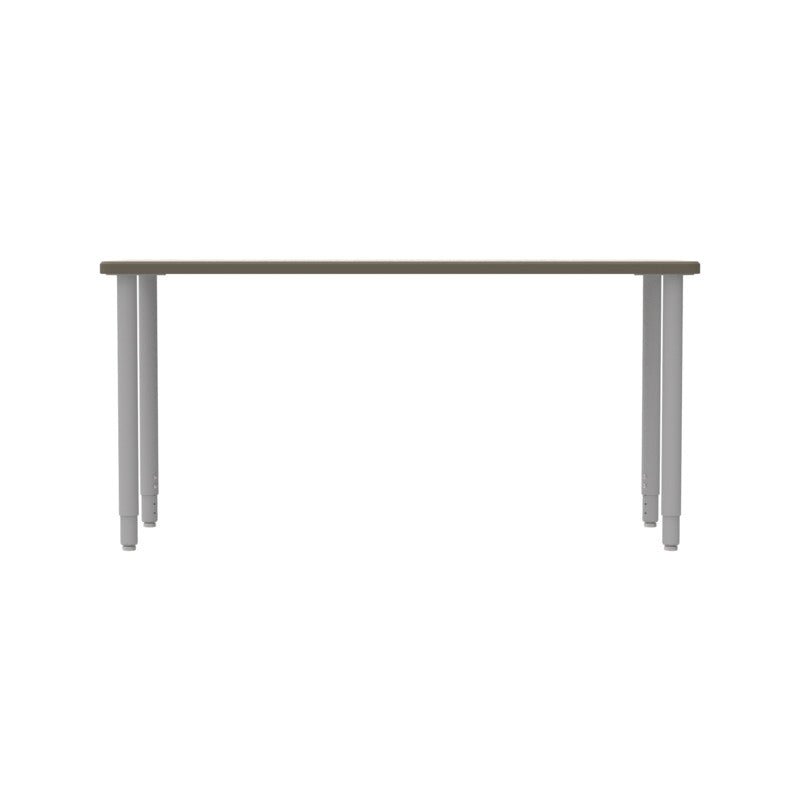 WB Manufacturing ELO Rectangular School Classroom Table, 24" x 60" HPL Top, Adjustable Height 26.25" - 41.25" Silver 2" Legs with Nylon Glides (WBM - ELS7071 - ADJG4) - SchoolOutlet