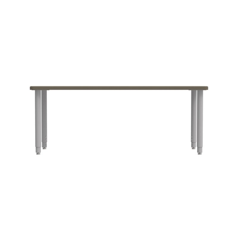 WB Manufacturing ELO Rectangular School Classroom Table, 24" x 60" HPL Top, Adjustable Height 21.25" - 34.25" Silver 2" Legs with Nylon Glides (WBM - ELS7071 - EJAG4) - SchoolOutlet