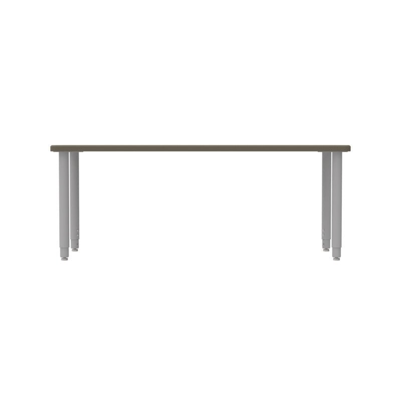 WB Manufacturing ELO Rectangular School Classroom Table, 24" x 60" HPL Top, Adjustable Height 21.25" - 34.25" Silver 2" Legs with Nylon Glides (WBM - ELS7071 - EJAG4) - SchoolOutlet