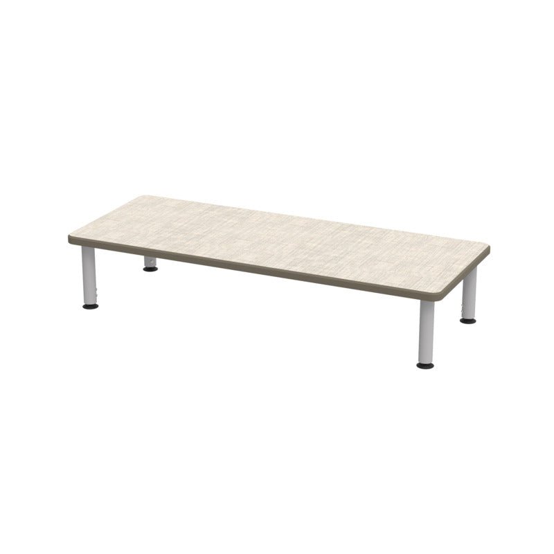 WB Manufacturing ELO Rectangular School Classroom Short Table, 24" x 60" HPL Top, Adjustable Height 12" - 19" Silver 2" Legs with Nylon Glides (WBM - ELS7071 - MJAG4) - SchoolOutlet