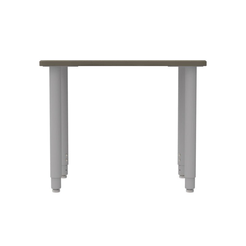 WB Manufacturing ELO Plymouth II Classroom Desk, 20" x 28.5", Adjustable Height 21.25" - 34.25" Silver 2" Legs with Nylon Glides (WBM - ELS7366 - EJAG4 - D17/T - S05) - SchoolOutlet