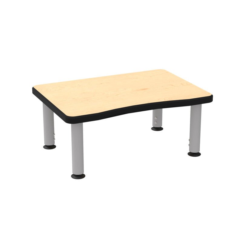 WB Manufacturing ELO Plymouth II Short Classroom Desk, 20" x 28.5" HPL Top, Mini 2" Legs Adjustable Height 12" - 19" Grand Hank Glides (WBM - ELS7366 - MJAG4) - SchoolOutlet