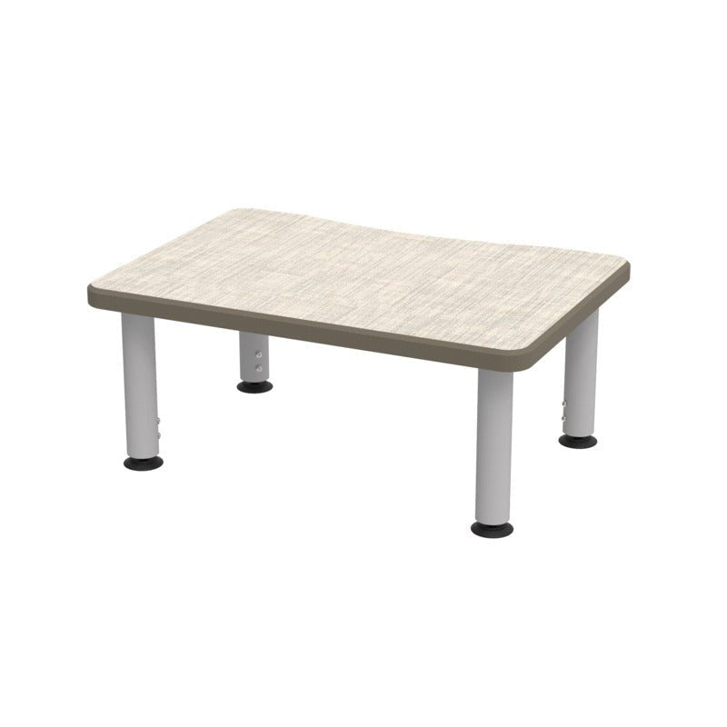 WB Manufacturing ELO Plymouth II Short Classroom Desk, 20" x 28.5" HPL Top, Mini 2" Legs Adjustable Height 12" - 19" Grand Hank Glides (WBM - ELS7366 - MJAG4) - SchoolOutlet