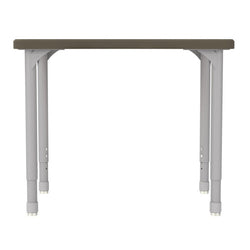 WB Manufacturing EON Plymouth II Classroom Desk, 20" x 28.5", Adjustable Height 21.25"-34.25" Silver Legs with Nylon Glides (WBM-EON7366-EJAG4-D17/T-S05)