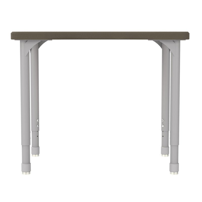 WB Manufacturing EON Plymouth II Classroom Desk, 20" x 28.5", Adjustable Height 21.25" - 34.25" Silver Legs with Nylon Glides (WBM - EON7366 - EJAG4 - D17/T - S05) - SchoolOutlet