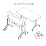 WB Manufacturing Commercial Flip Top Tables, 24