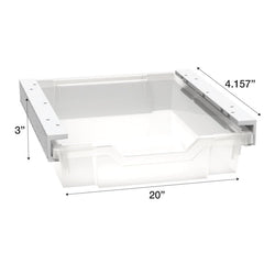 WB Manufacturing Accessory Tote Tray and Runner Kits, Translucent, 3"H x 12.3"W x 16.8"D, Under Mount Design, For WB ELO, UNE-T & Activity Desks and Tables (WBM-GKTS)