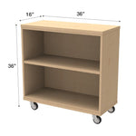 WB Manufacturing Mobile Single Sided Bookcase, 36