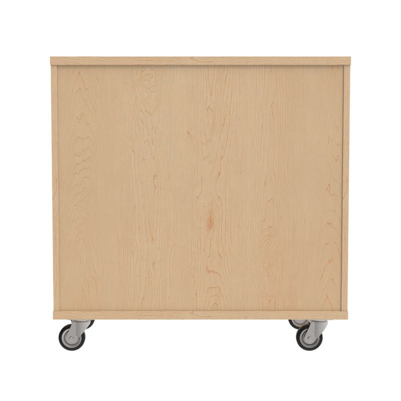 WB Manufacturing Mobile Single Sided Bookcase, 36"W x 36"H x 16"D, 1 Adjustable Shelf, 3" Casters (WBM - LRS1140 - 363616 - AC) - SchoolOutlet