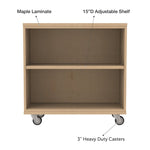 WB Manufacturing Mobile Single Sided Bookcase, 36