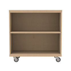 WB Manufacturing Mobile Single Sided Bookcase, 36"W x 36"H x 16"D, 1 Adjustable Shelf, 3" Casters (WBM-LRS1140-363616-AC)