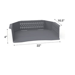WB Manufacturing Accessory Plastic Book Box, 22"W x 16.5"H x 4.7"D, Under Mount Design, For Desks and Tables with EO, ELS, ELP Legs (WBM-P23CH)