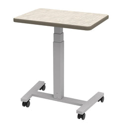 WB Manufacturing Elevate Plymouth Classroom Desk, Mobile, 20" x 28.5", Adjustable Height 27.94"-40.94" Silver T-Legs with Casters & Glides (WBM-PNH7364-ADJG4-D17/T-S05)