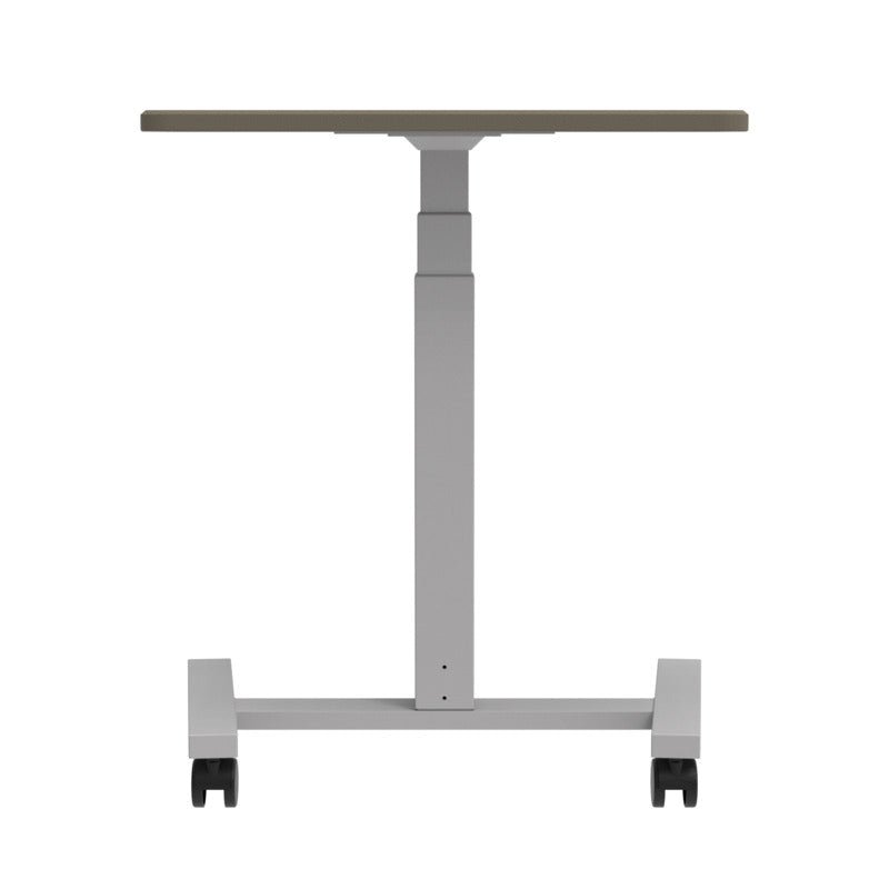 WB Manufacturing Elevate Plymouth Classroom Desk, Mobile, 20" x 28.5", Adjustable Height 27.94" - 40.94" Silver T - Legs with Casters & Glides (WBM - PNH7364 - ADJG4 - D17/T - S05) - SchoolOutlet