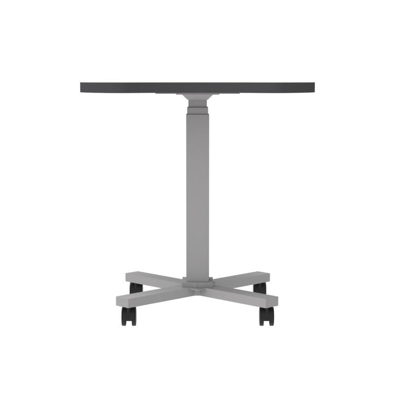 WB Manufacturing Elevate Teacher's Lectern, Height Adjustable 29" - 42", 30" Crescent HPL Top, Pneumatic Lift, Casters, Silver Base (WBM - PNX6833 - ADJG4 - D17 - L07) - SchoolOutlet