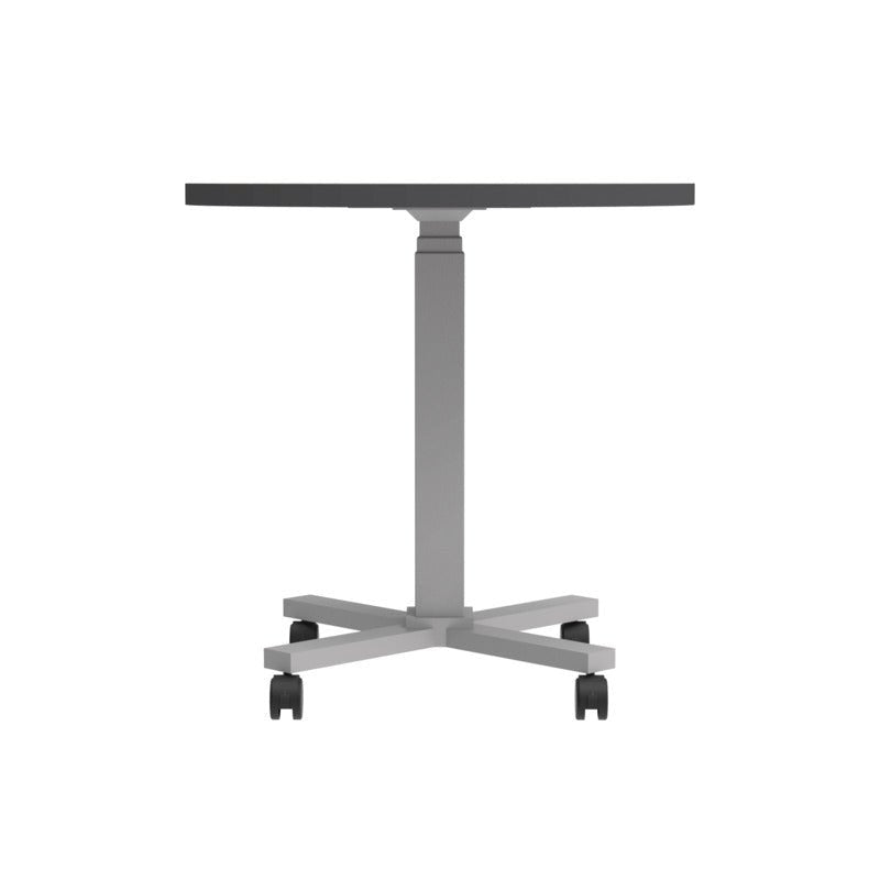 WB Manufacturing Elevate Teacher's Lectern, Height Adjustable 29" - 42", 30" Crescent HPL Top, Pneumatic Lift, Casters, Silver Base (WBM - PNX6833 - ADJG4 - D17 - L07) - SchoolOutlet