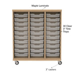 WB Manufacturing Mobile Tote Storage Cabinet, 42