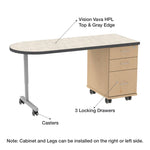 WB Manufacturing Universal Appleton Mobile Teacher’s Desk, 60
