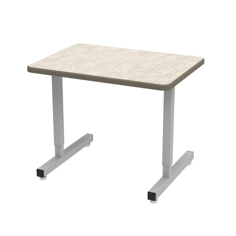 WB Manufacturing UNE - T Plymouth Classroom Desk, 20" x 27", Adjustable Height 20.25" - 32.25" Silver T - Legs with Nylon Glides (WBM - UNET7362 - EJAG4 - D17/T - S05) - SchoolOutlet