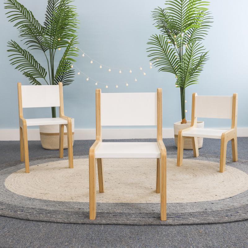 Whitney Brothers Whitney Plus 12H White Chair 13.75"W x 17"D x 23.5"H (WHT - CR2512W) - SchoolOutlet