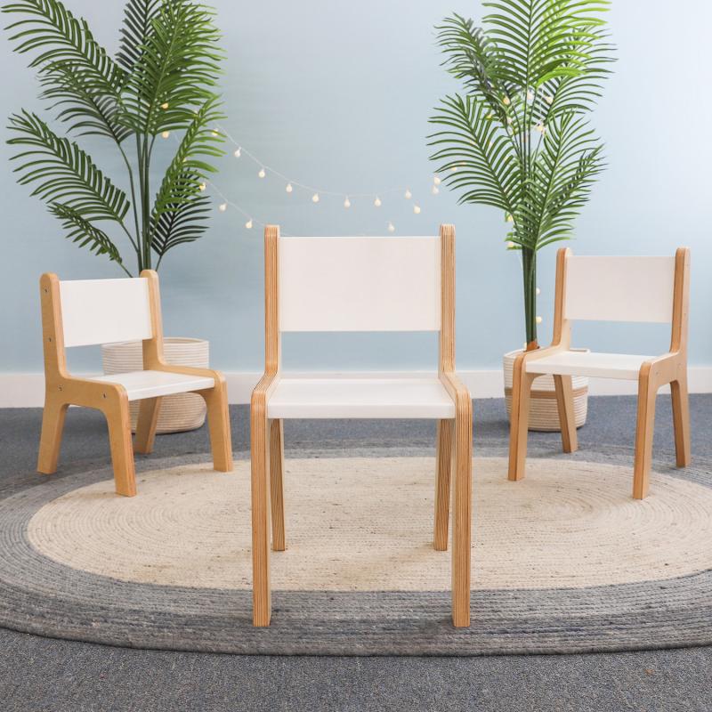 Whitney Brothers Whitney Plus 14H White Chair 13.75"W x 17"D x 25.5"H (WHT - CR2514W) - SchoolOutlet