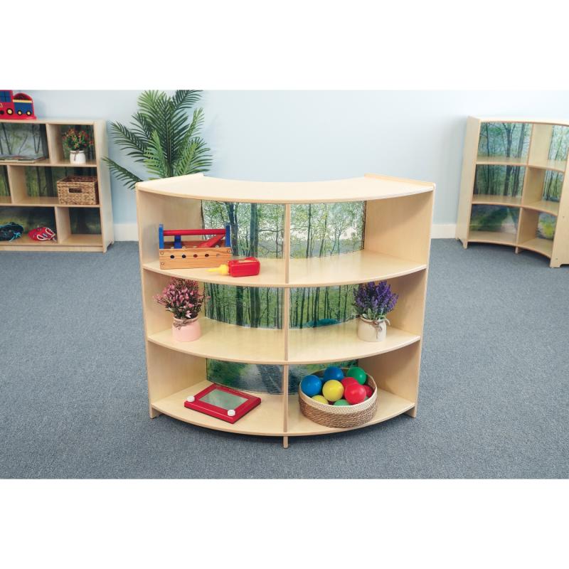 Whitney Brothers Nature View Serenity Curve In Cabinet 41"W x 11.75"D x 36.5"H (WHT - WB0652) - SchoolOutlet