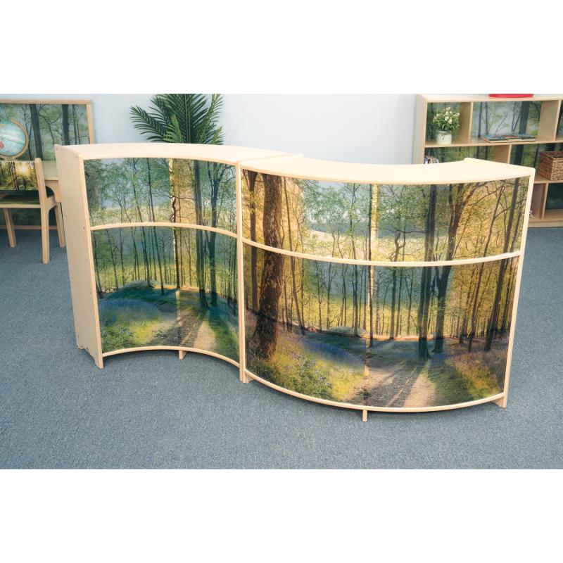 Whitney Brothers Nature View Serenity Curve Out Cabinet 41"W x 11.75"D x 36.5"H (WHT - WB0654) - SchoolOutlet