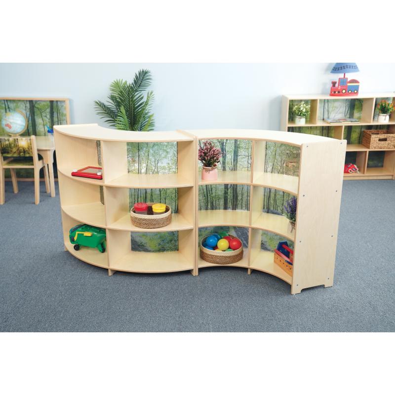 Whitney Brothers Nature View Serenity Curve Out Cabinet 41"W x 11.75"D x 36.5"H (WHT - WB0654) - SchoolOutlet