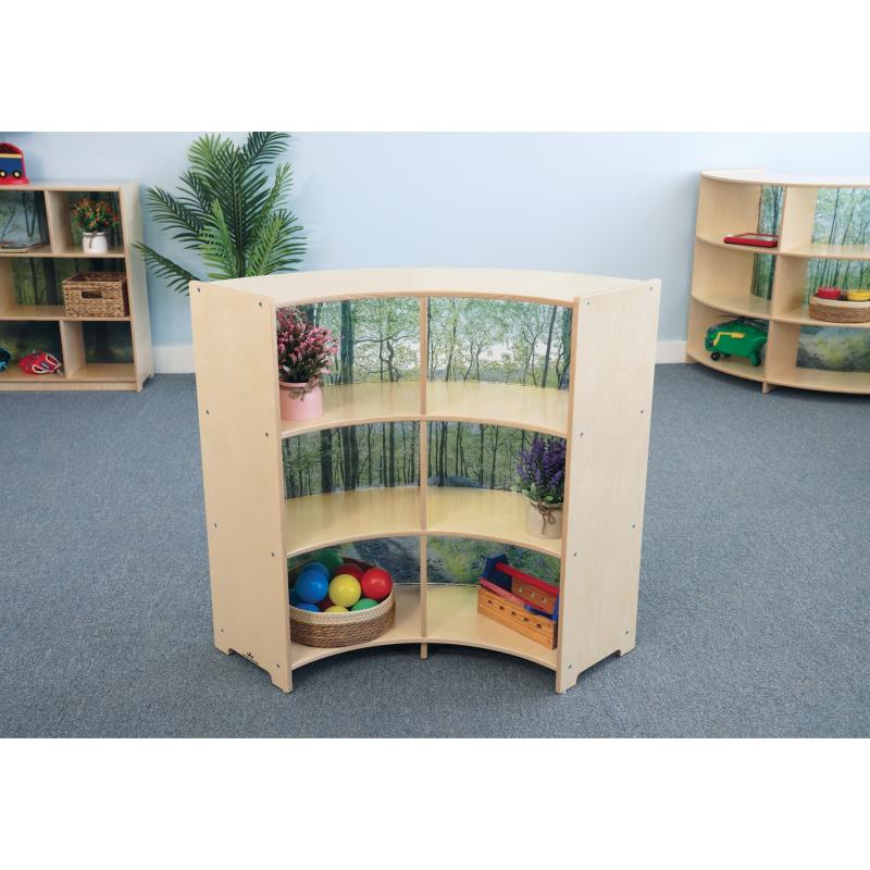 Whitney Brothers Nature View Serenity Curve Out Cabinet 41"W x 11.75"D x 36.5"H (WHT - WB0654) - SchoolOutlet