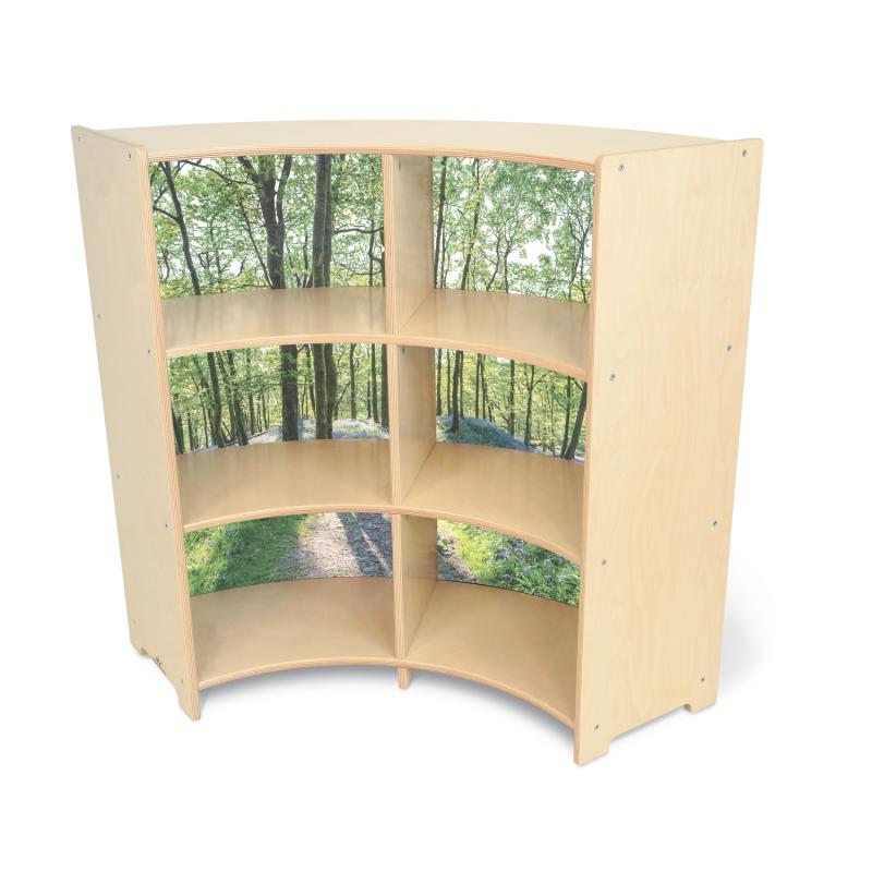 Whitney Brothers Nature View Serenity Curve Out Cabinet 41"W x 11.75"D x 36.5"H (WHT - WB0654) - SchoolOutlet