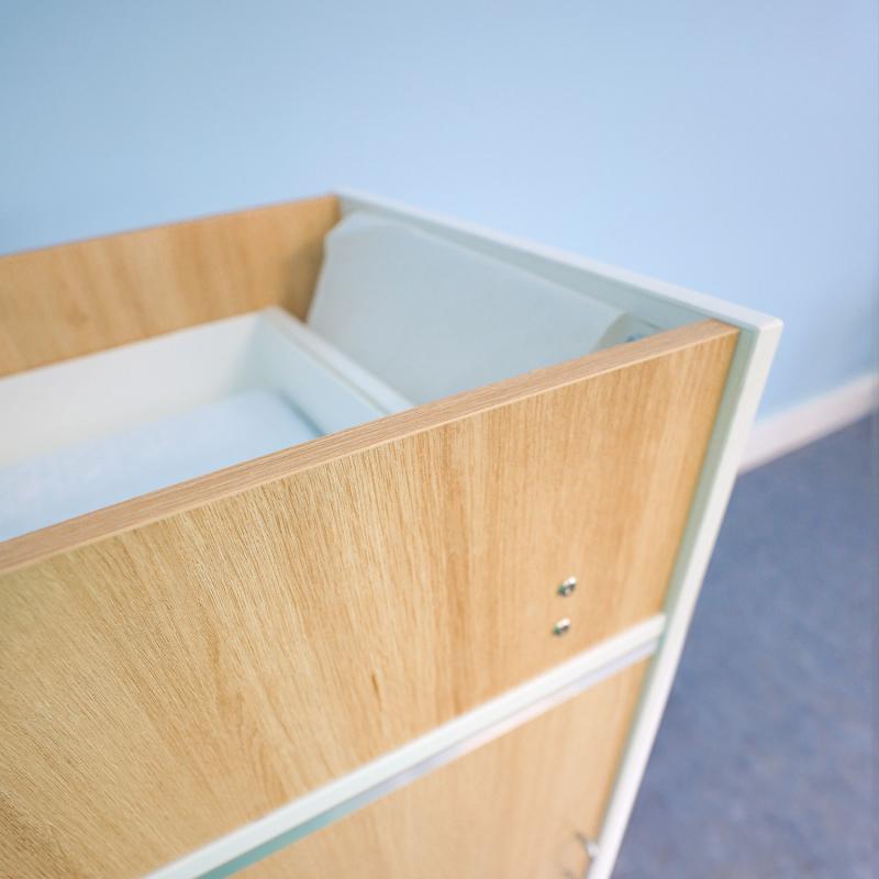 Whitney Brothers elevatED™ Infant Changing Cabinet 42.5"W x 20.75"D x 38.75"H (WHT - WB0721W) - SchoolOutlet