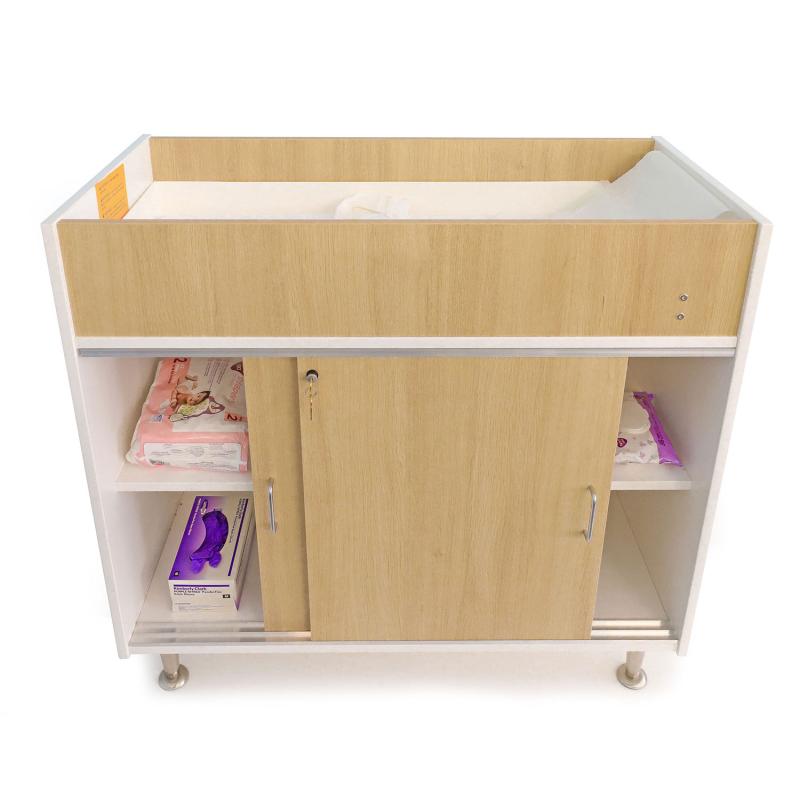 Whitney Brothers elevatED™ Infant Changing Cabinet 42.5"W x 20.75"D x 38.75"H (WHT - WB0721W) - SchoolOutlet
