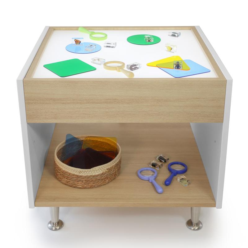 Whitney Brothers elevatED™ Adjustable Light Table 26"W x 24.5"D x 18 - 24"H (WHT - WB0760) - SchoolOutlet