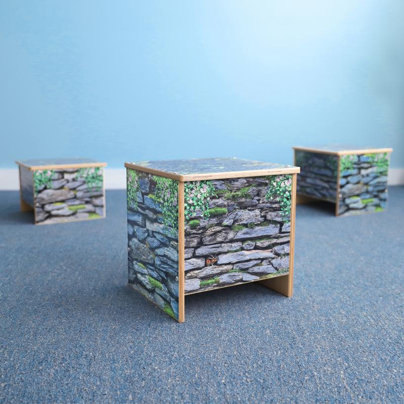 Whitney Brothers Nature View Stone Wall Seat 14H - (WB0766) - SchoolOutlet