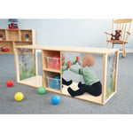 Whitney Brothers Toddler Discovery Wood Crawl Through Cabinet with Acrylic Panels 46