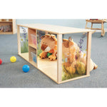 Whitney Brothers Toddler Discovery Wood Crawl Through Cabinet with Acrylic Panels 46